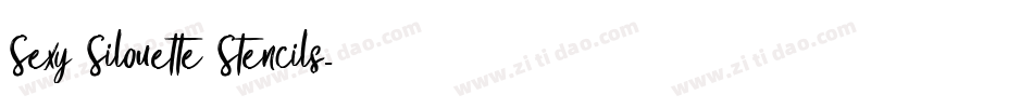 Sexy Silouette Stencils字体转换